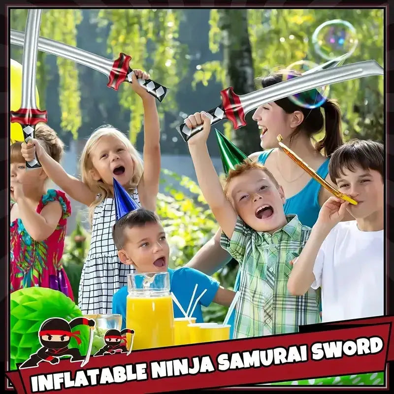 12 pcs Inflatable Ninja Samurai Sword Inflatable Samurai Sword Toy Inflatable Samurai Sword Toy - ToylandEU
