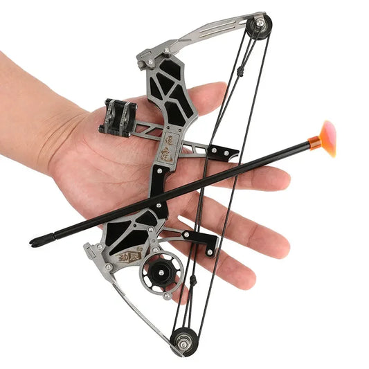 Mini Compound Bow | 12 Lb Draw Weight | Steel Frame | Portable Arrow Kit