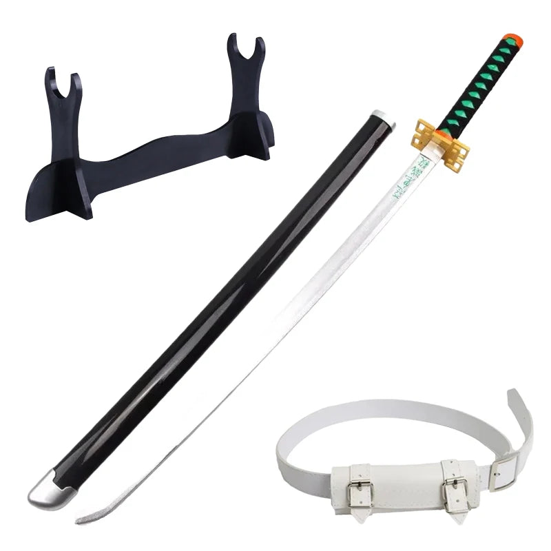 Katana | 40 Inch Length | Wooden Blade | Demon Slayer Cosplay Prop