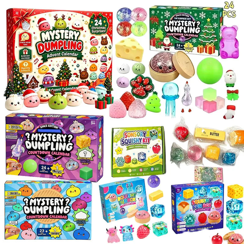 Squishy Advent Calendar | 2026 Slow Rising Toys | Stress Relief Fidgets