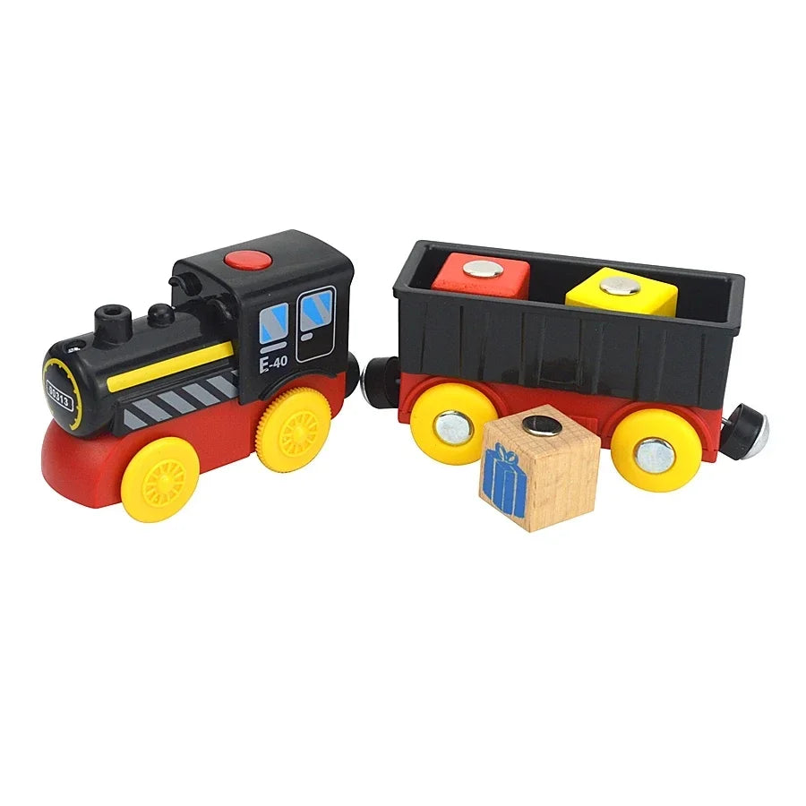 Wooden Train Set For Kids Educational Track Toys Gift