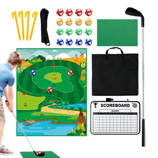 Golf Chipping Game With Sticky Putting Green Mat Indoor Play - ToylandEU