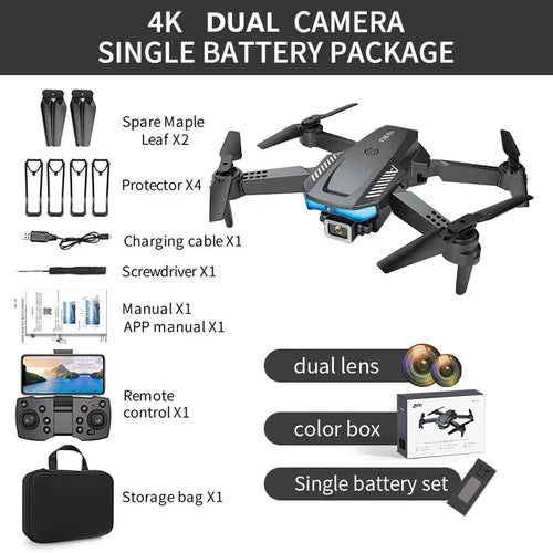 Compact Foldable 4K HD Camera Drone with Three-Sided Obstacle Avoidance ToylandEU.com Toyland EU