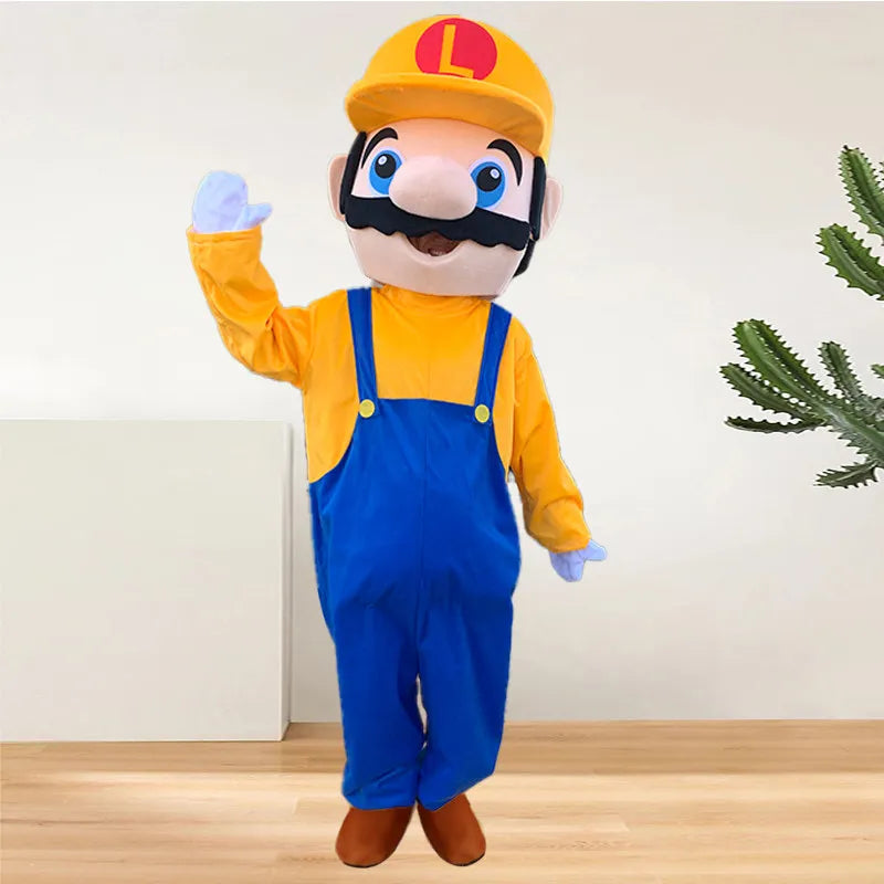 Mario And Luigi Adult Cosplay Suit | Full Body Mascot | Stage Ready | 14 Plus