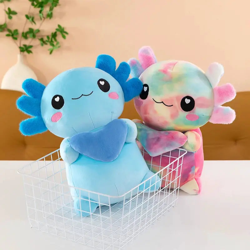 Cross-Border New Model of Axolotl Plush Toy in Four Colors, Cross-Border Hexagonal Dinosaur Toy, Soft Axolotl for Couples - ToylandEU