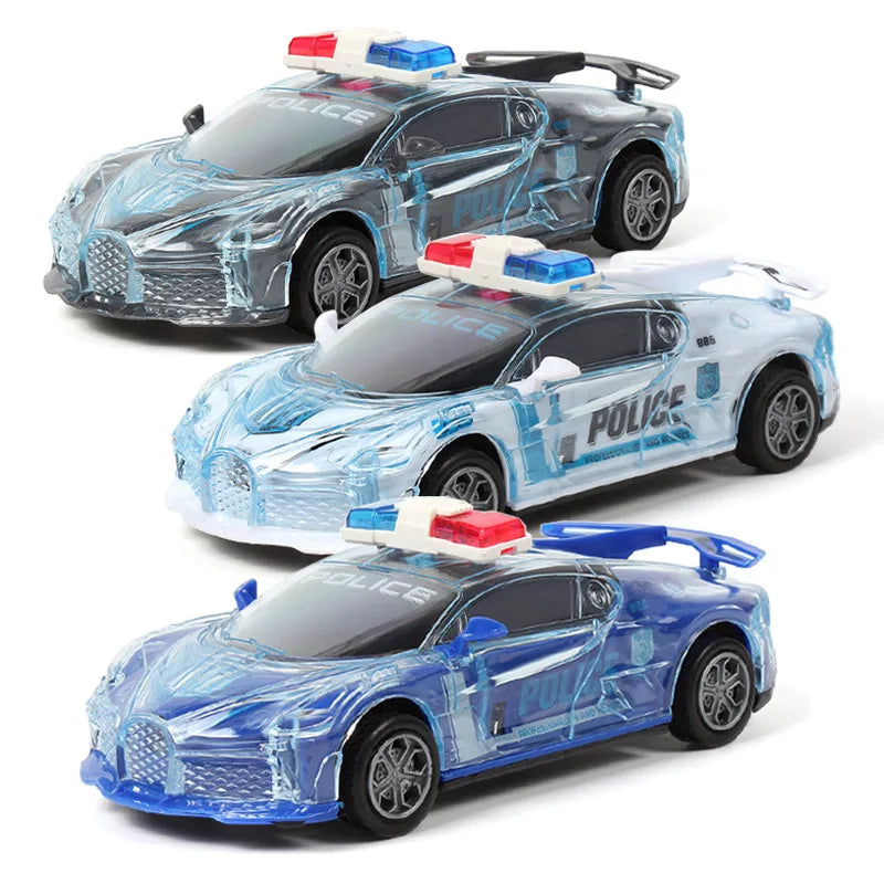 Flashing LED Light Police Car Toy for Kids | Educational Racing Vehicle with Music - ToylandEU