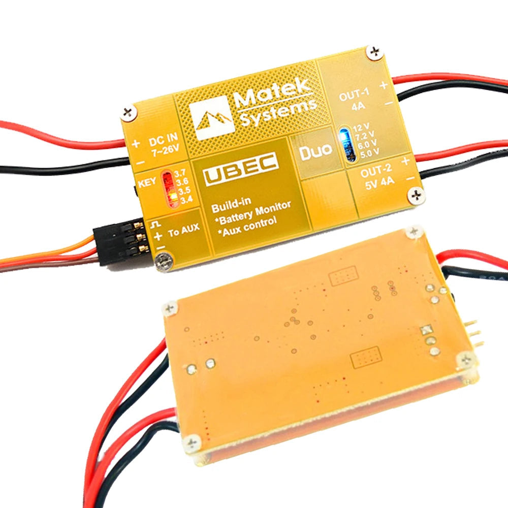 Matek System Dual Output UBEC 4A 5V~12V & 4A 5V - ToylandEU