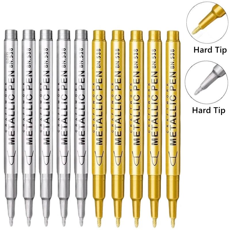 Metallic Paint Pens | Brush Tip Nib | Non Erasable Ink | 1 To 50 Pack