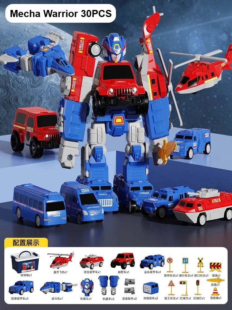 Magnetic Deformation | Engineering Car Robot Block Set |Transforming Toy