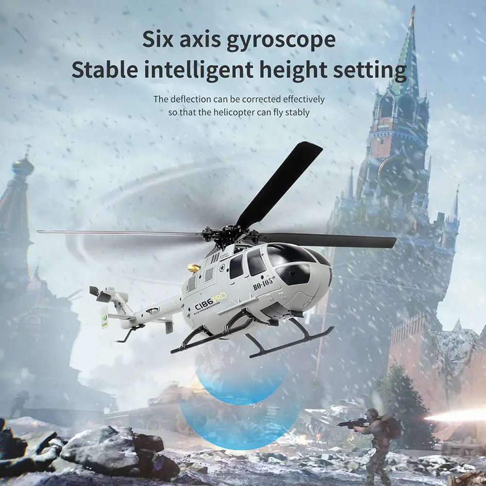 C186 Pro 2.4GHZ Remote Control Helicopter 4CH BO105 6-shaft Gyroscope - ToylandEU