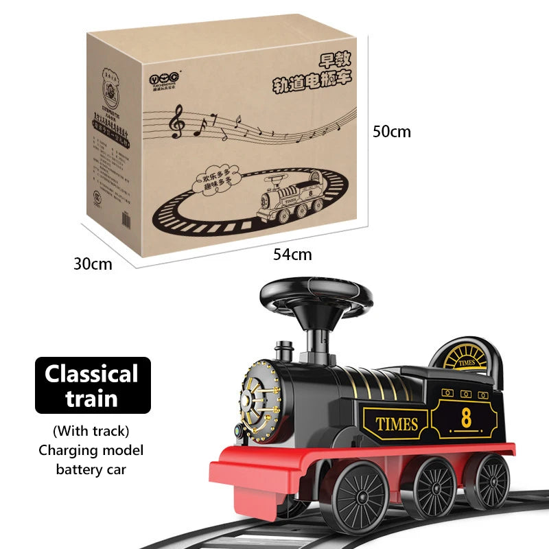 Electric Train Riding Toy For Kids With Realistic Diecast Design