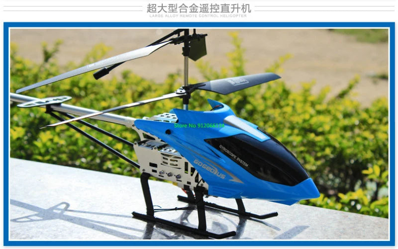 RC 150M Remote Control Large Alloy Electric Helicopter Drone Toy with LED Lights and Anti-Fall Design