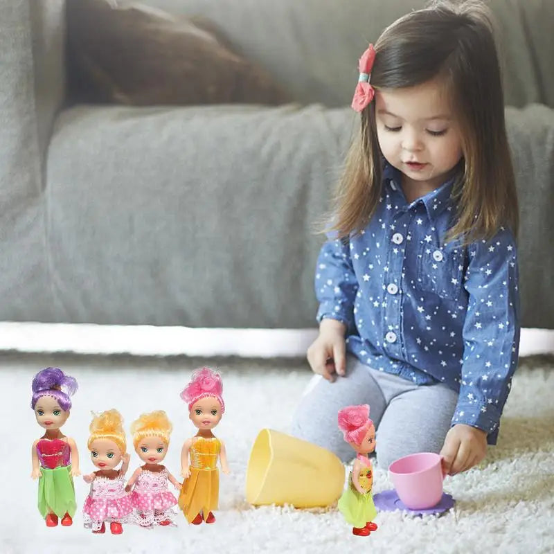 Charming Mini Pocket Princess Dolls Set - Perfect Gift for Ages 2-3