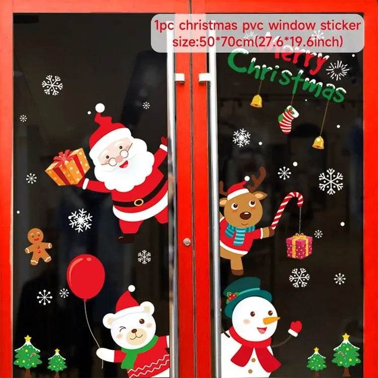 Festive Window Stickers Christmas Theme for Kids Room - ToylandEU