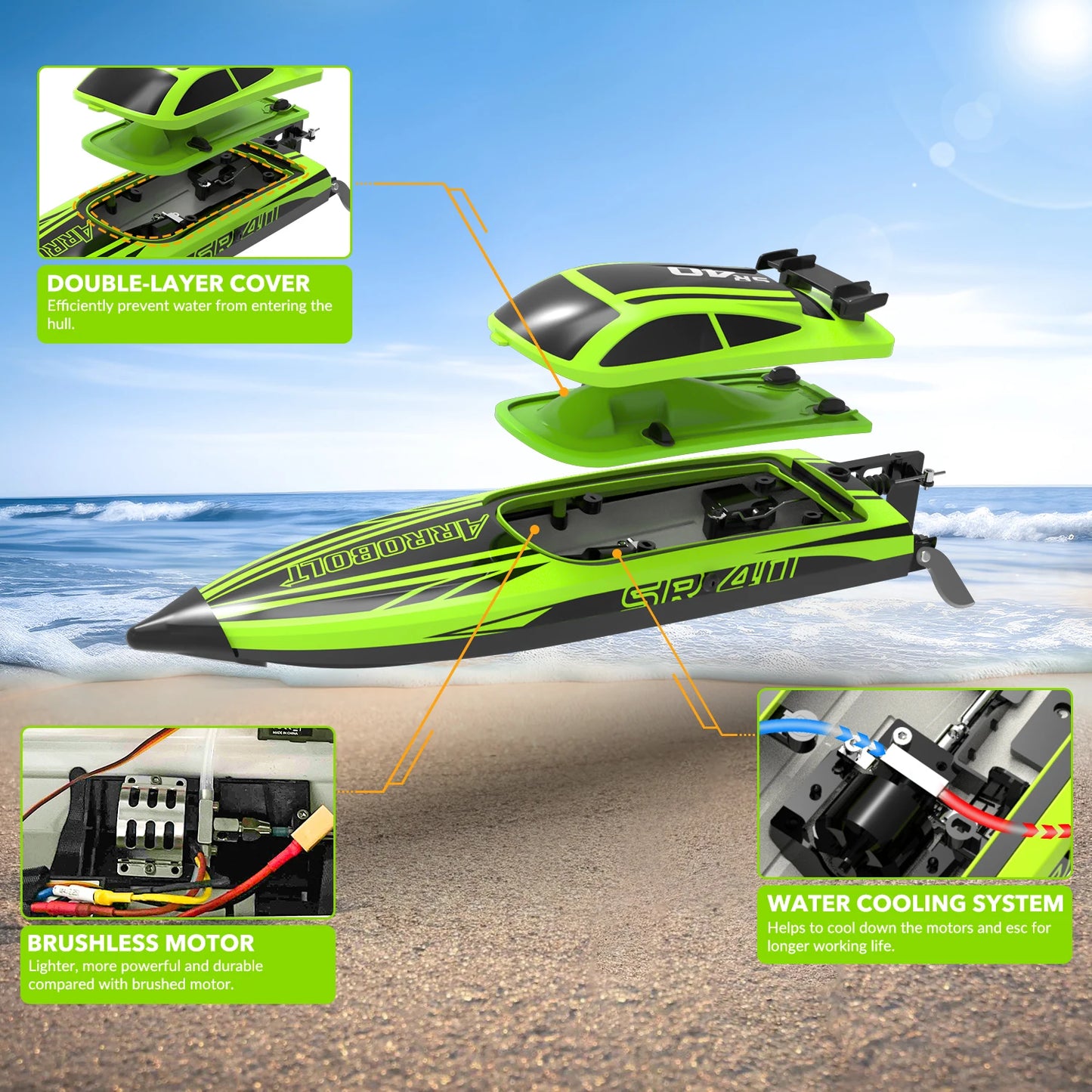 RC Boat | Brushless Motor | Top Speed 35 MPH | Pro Racing Edition
