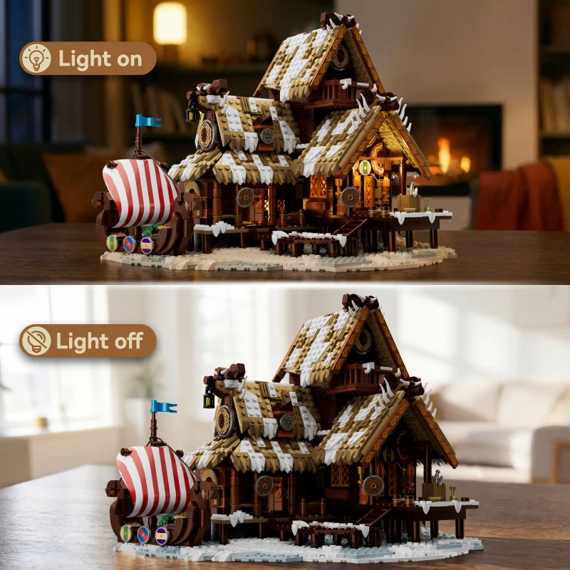 Building Blocks Set | 1694 Pieces | Lego Compatible ABS Plastic | Viking Cabin
