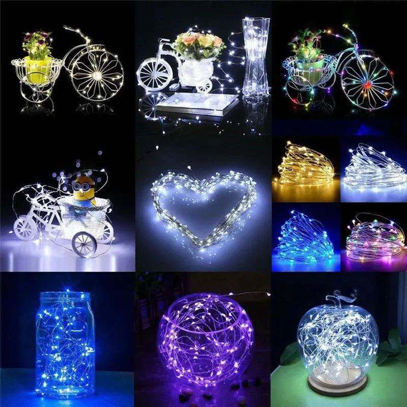 LED Fairy String Lights | Battery Powered | White | Indoor Outdoor Decor