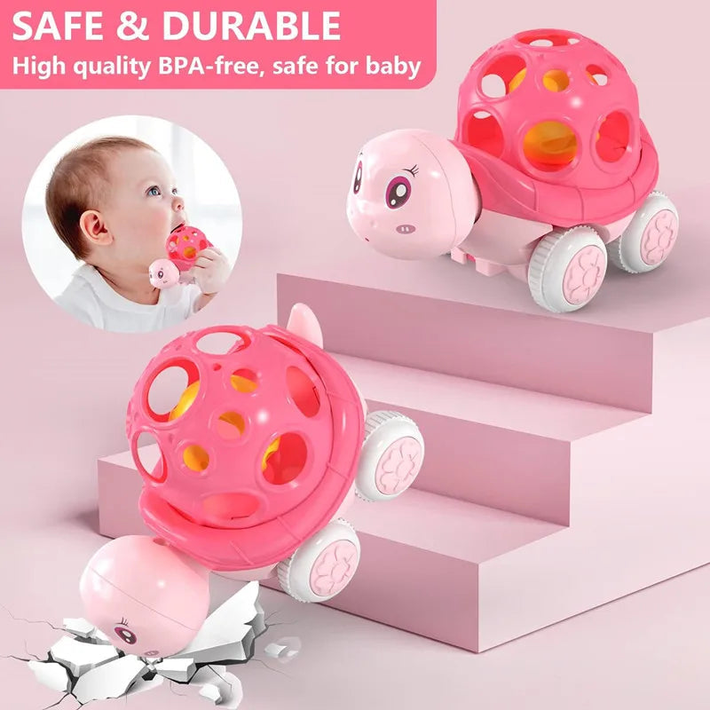 Baby Car Toys for 6 12 Months Infant Soft Rubber Push and Go Vehicles - ToylandEU