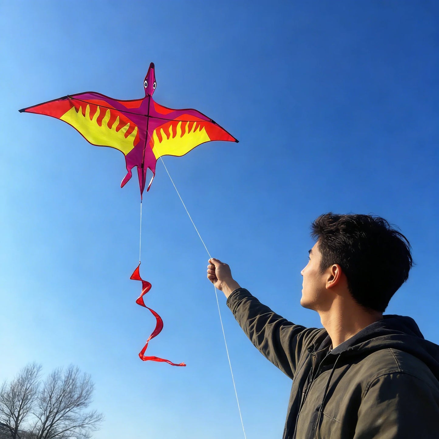 Dragon Kite | 63 Inch | Single Line With Handle | For Beginners