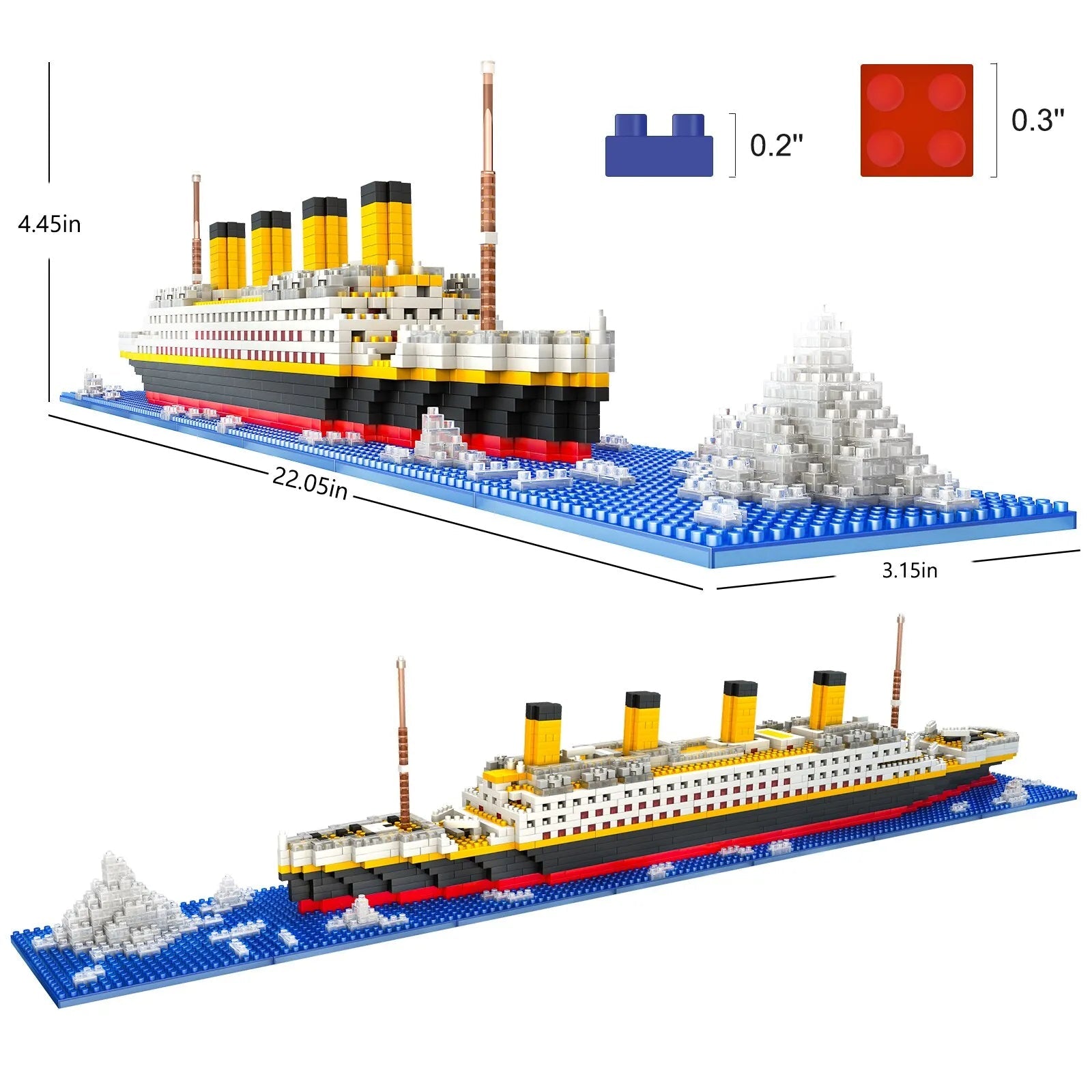 Titanic 1860-Piece Micro Mini Building Blocks Set - ToylandEU