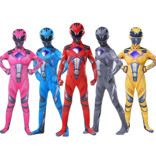 Mecha Rangers Heroic Cosplay Costume Set for Boys – Includes Mask