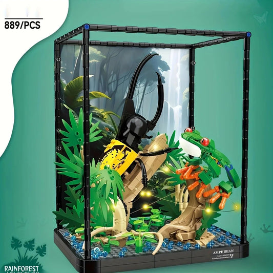 Tropical Rainforest Animals Building Set with Ideas Theme - ToylandEU