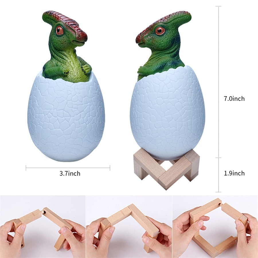 Dinosaur Egg Rechargeable LED Night Light with Remote Control