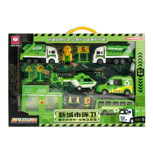 Children's Engineering Vehicle Gift Box Set with Fire Truck, Police Car, and More Miniature Toys for Boys and Girls ToylandEU.com Toyland EU