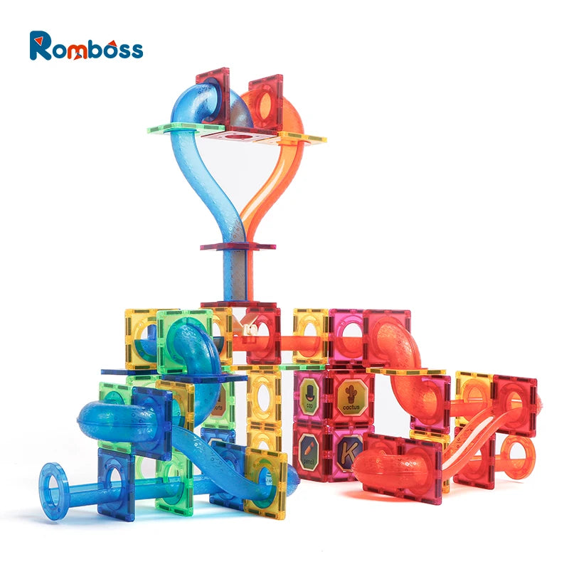 171PCS Magnetic Building Blocks Marble Run Race Track Assembly Toys - ToylandEU