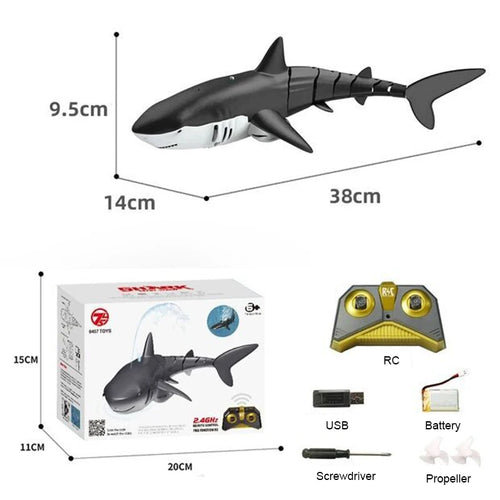Water spray RC shark toy boat 2.4G radio remote control electronic ToylandEU.com Toyland EU