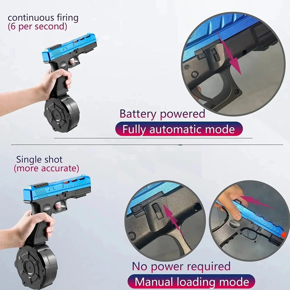 Electric Airsoft Pistol | Hydrogel Ready | Toylandeu™