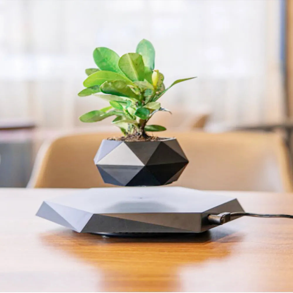 Levitating Magnetic Floating Plant Pot with Rotating Bonsai Planters - ToylandEU