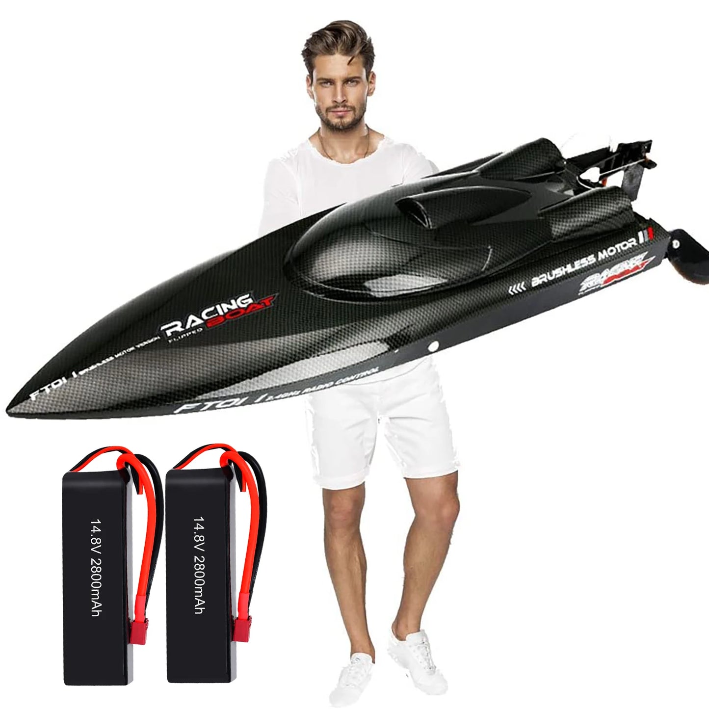 RC Speed Boat | 2.4GHz Remote | 4WD Brushless | 25.5 Inches
