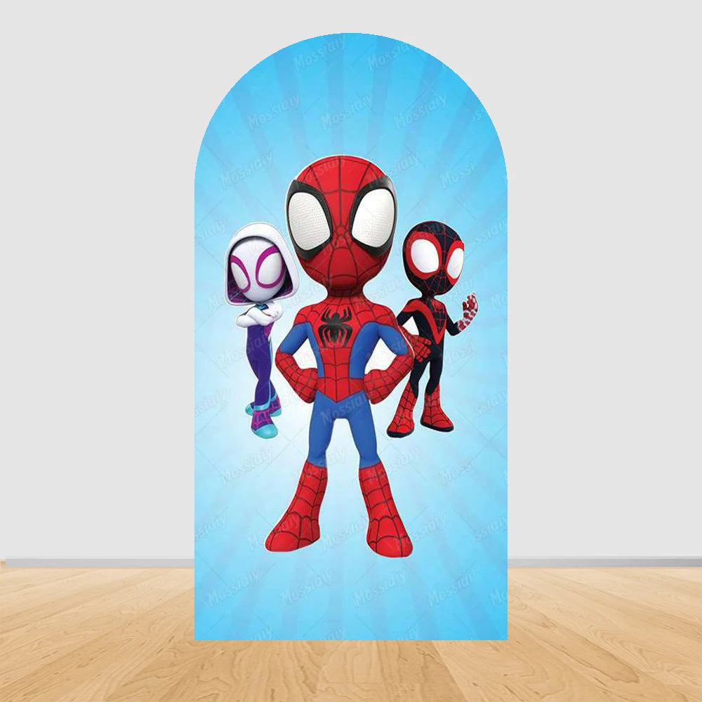 Arch Backdrop | Spider-Man Theme | Polyester | Customized