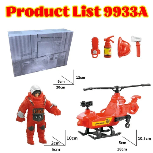 7 in 1 Kids City Fire Fighting Toy Set with Simulation Helicopter and Speedboat ToylandEU.com Toyland EU