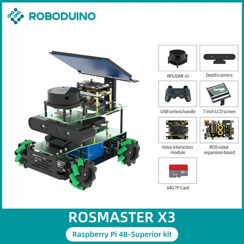 ROSMASTER X3 ROS2 Educational Robot Car Automation Kit With Mecanum Toyland EU