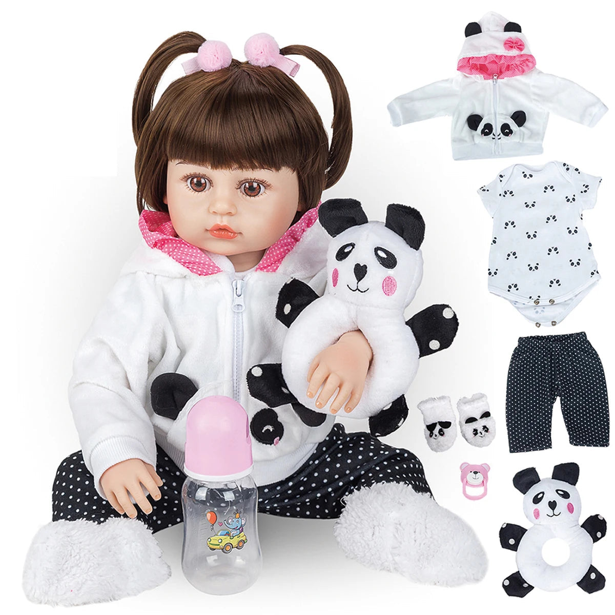Brastoy Reborn Doll Girl and Boy with 100% Silicone Bodies and Bathtime Accessories - ToylandEU