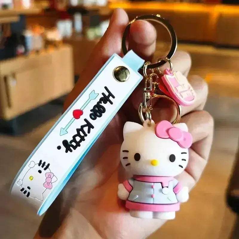Sanrio Hello Kitty Key Chains, Kawaii Anime Cartoon Cinnamoroll Car Keychains Backpack Ornaments - CLOUDANIMESTUDIO