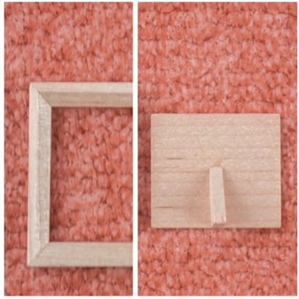 Miniature Wood Photo Frame | 1/12 Scale | Dollhouse Display | 2 Piece Set