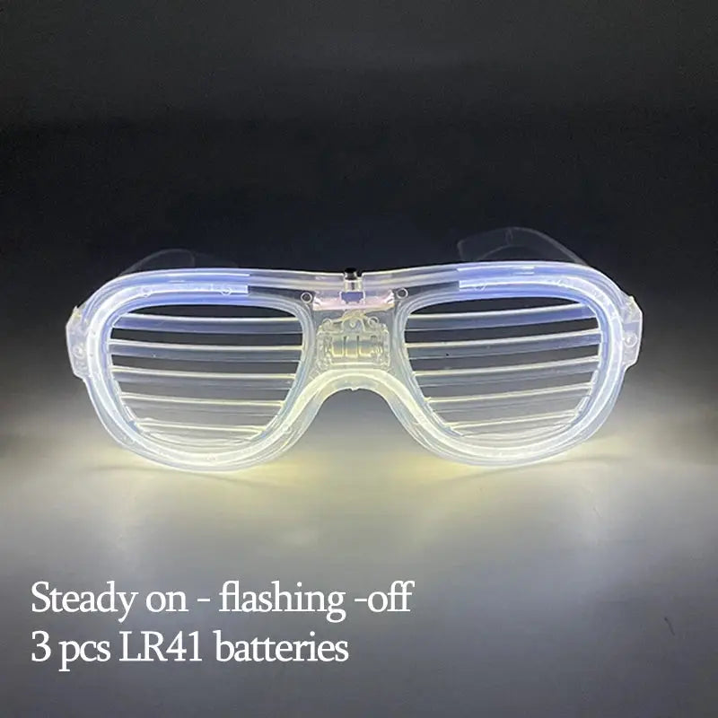 New Acrylic Luminous Glowing Cyberpunk Glasses LED Light Up Halloween Party Glasses Bar Club Props Neon Glasses Supplies - ToylandEU