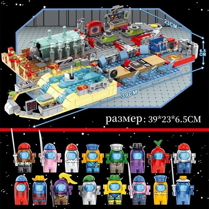 Space Werewolf Killing Building Blocks Set Ghost Dinting Game Among - ToylandEU