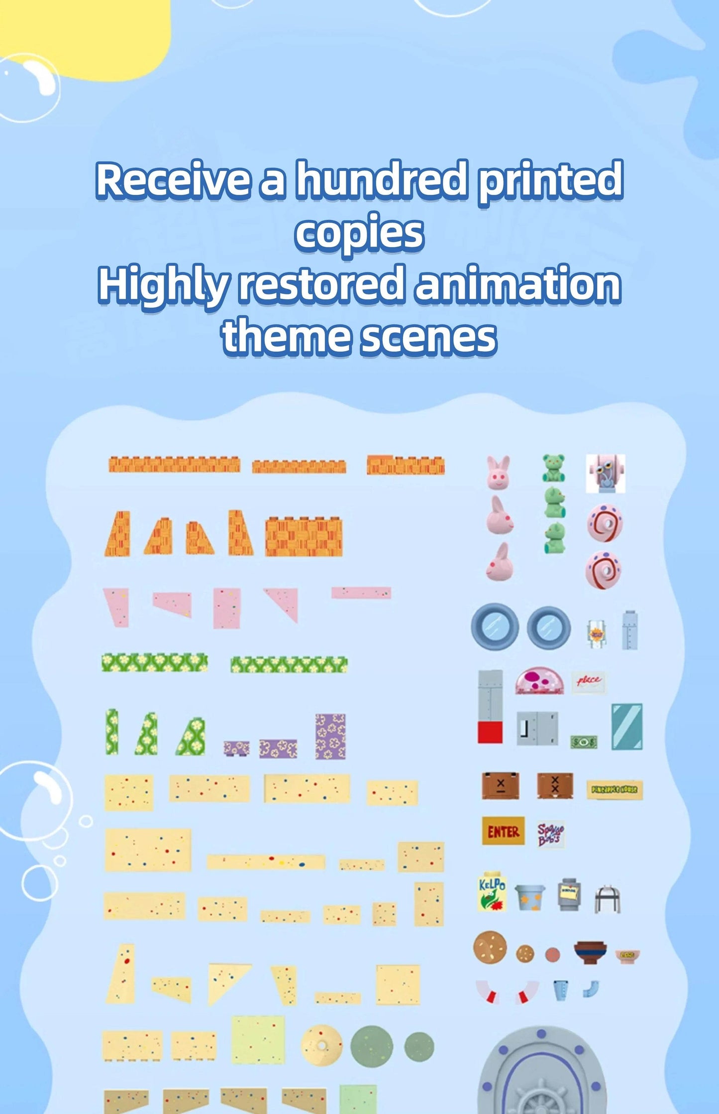 Spongebob Cartoon Krusty Krab Restaurant Building Blocks Toy - ToylandEU