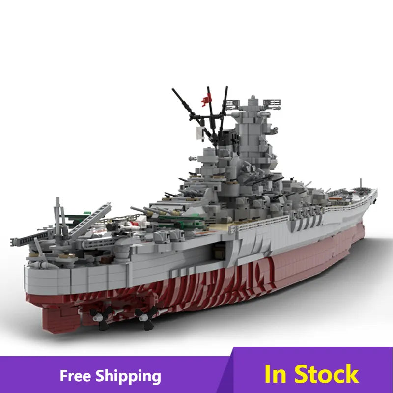 Navy Military Warship Building Blocks IJN Yamato 1:200 Construction Toy - ToylandEU