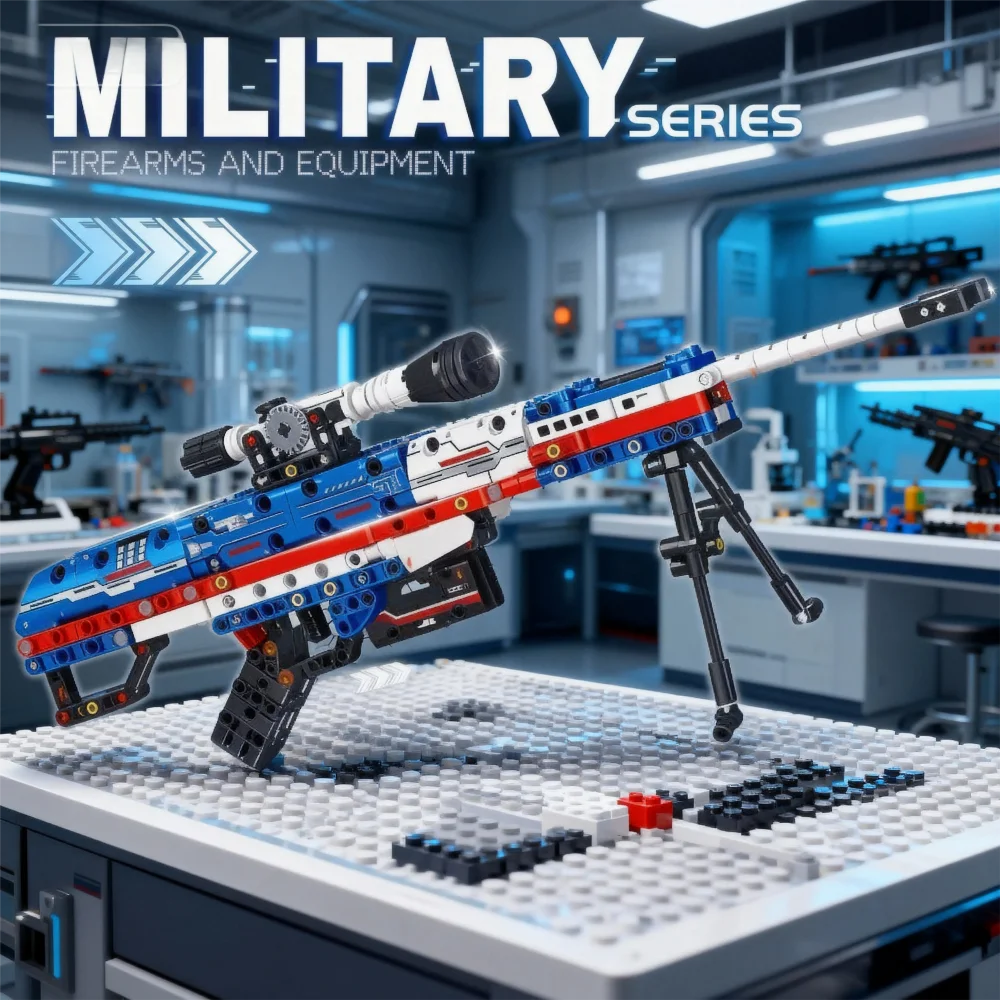 Historical Rifle Model Kit | 1206 PCS | Bolt Action Sniper | Adult Collector