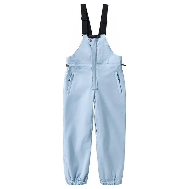 Kids Ski Bib Pants | Waterproof Windproof | Thickened Warm Lining | Youth