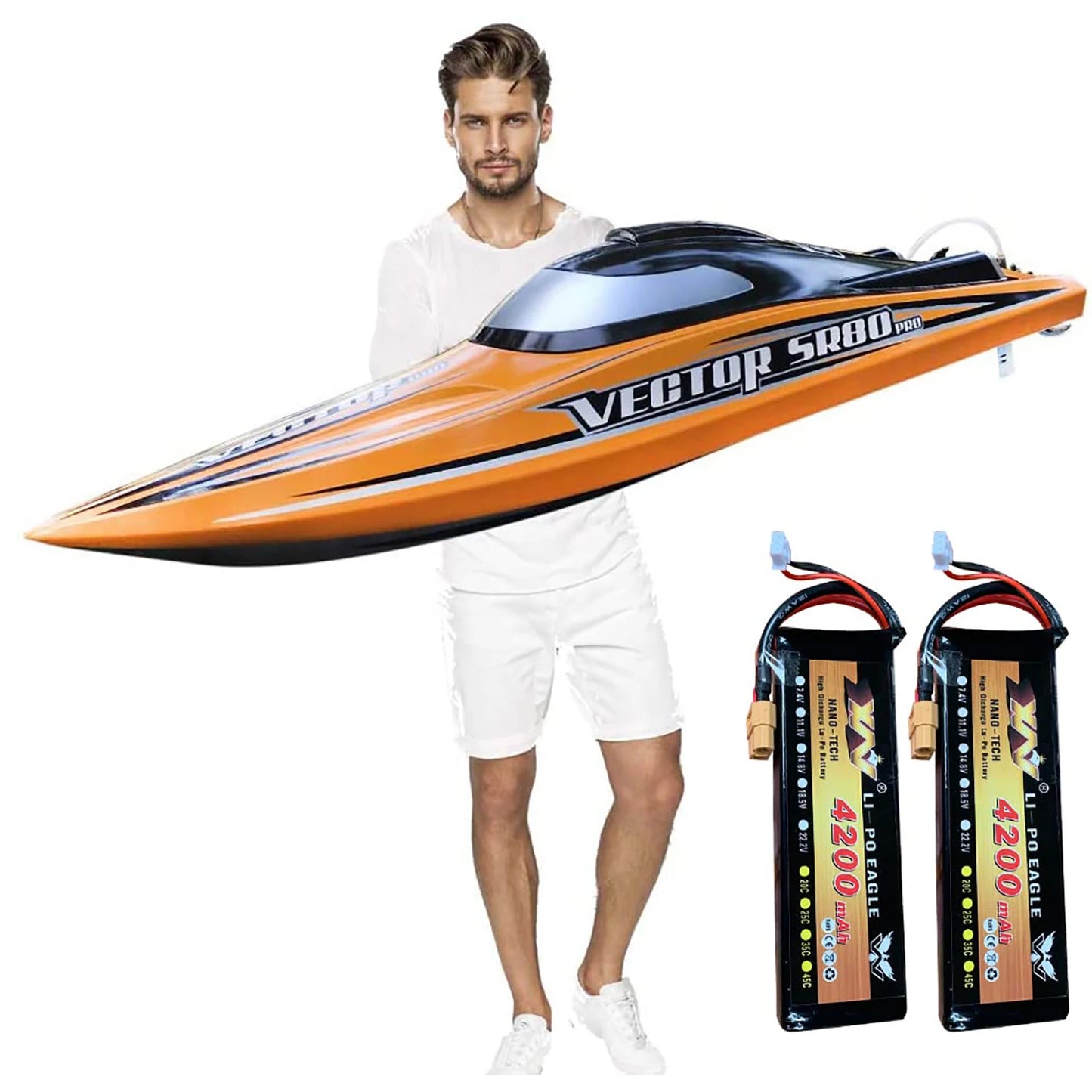 RC Boat | Top Speed 80km/h | Brushless Motor | 31.5in Length