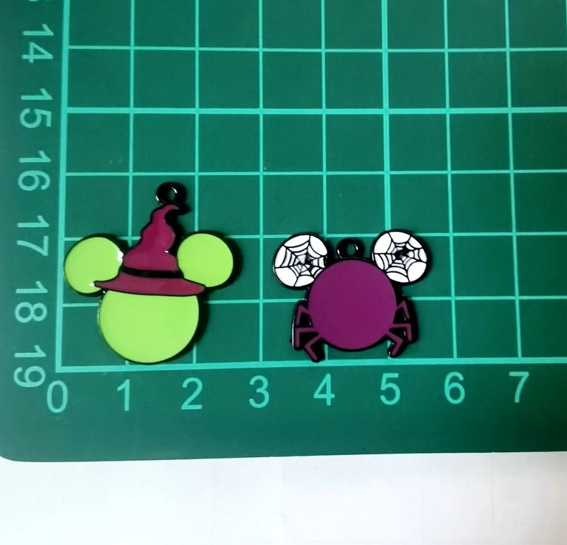 Halloween Pendant Charms | Metal | Keychain DIY | 10 Pieces