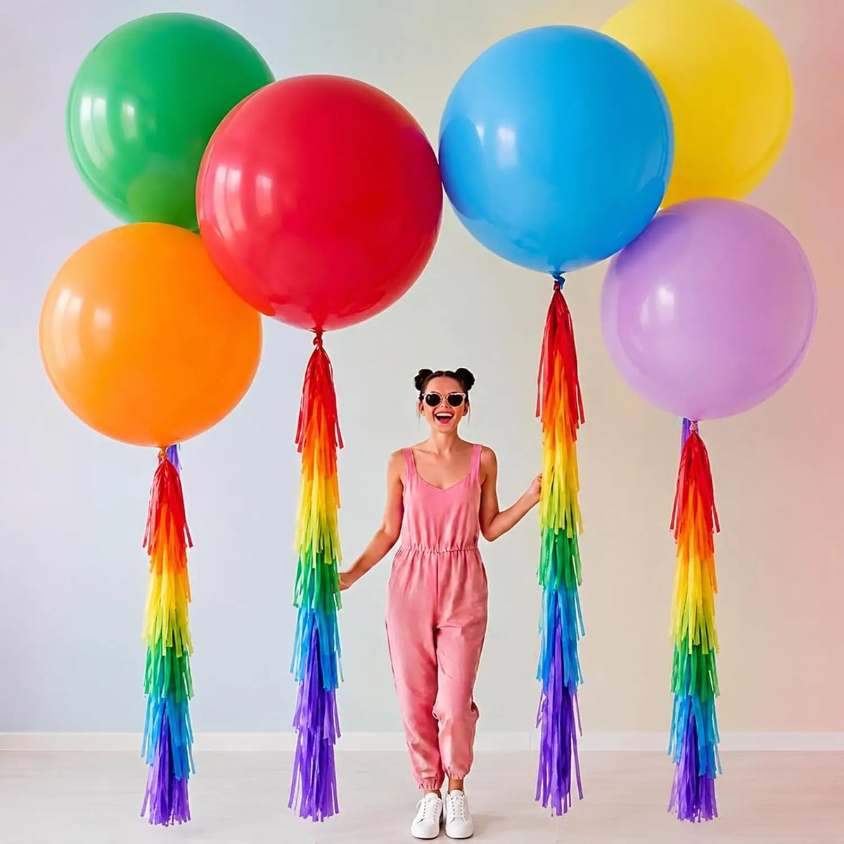 Giant Balloons | 36 Inch | With Tassels | Christmas Party Decor