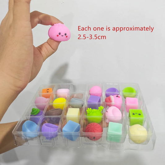 Advent Calendar | 24 Day Adult Sensory Squeeze Toys | 3D PVC Stress Relief | Random Surprises 2.5 To 3.5 cm