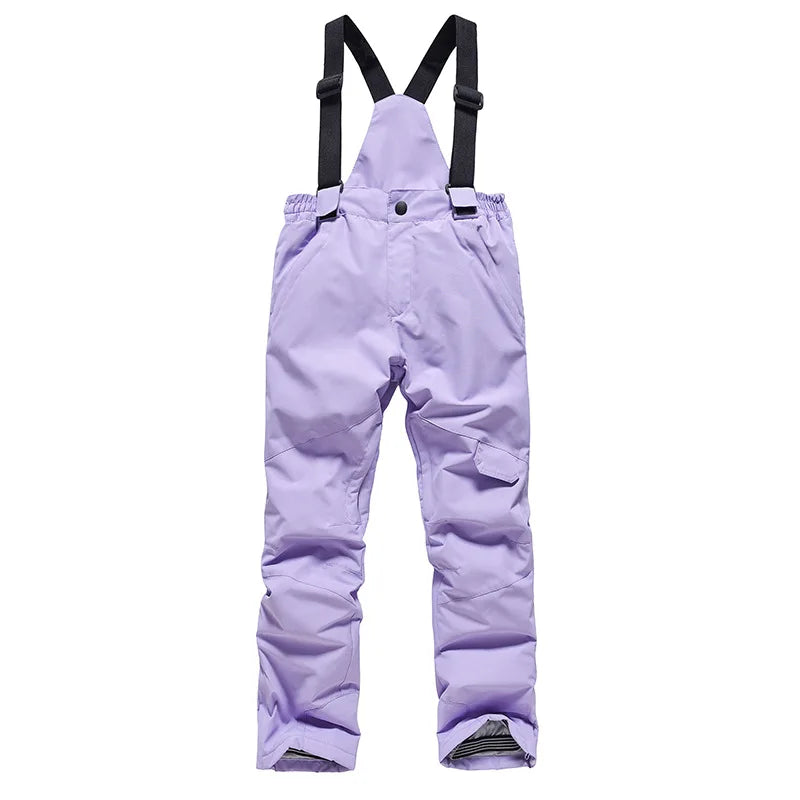 Children's Ski Bibs | Cotton Fabric | Windproof Fit | Youth Sizing